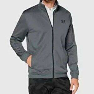 UNDER ARMOUR Men's Sportstyle Tricot Jacket Sz: M Pitch Gray/Black